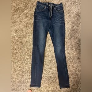 Dark Blue High-Waisted American Eagle Skinny Jeans